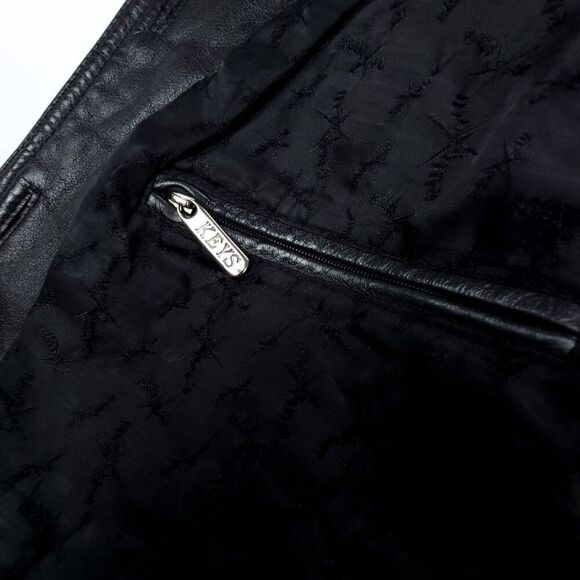 VINTAGE Wilsons Maxima 100% Genuine Leather Jacket Dad Coat Medium Black 90s Y2k - Picture 7 of 10